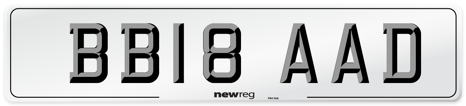 BB18 AAD Number Plate from New Reg